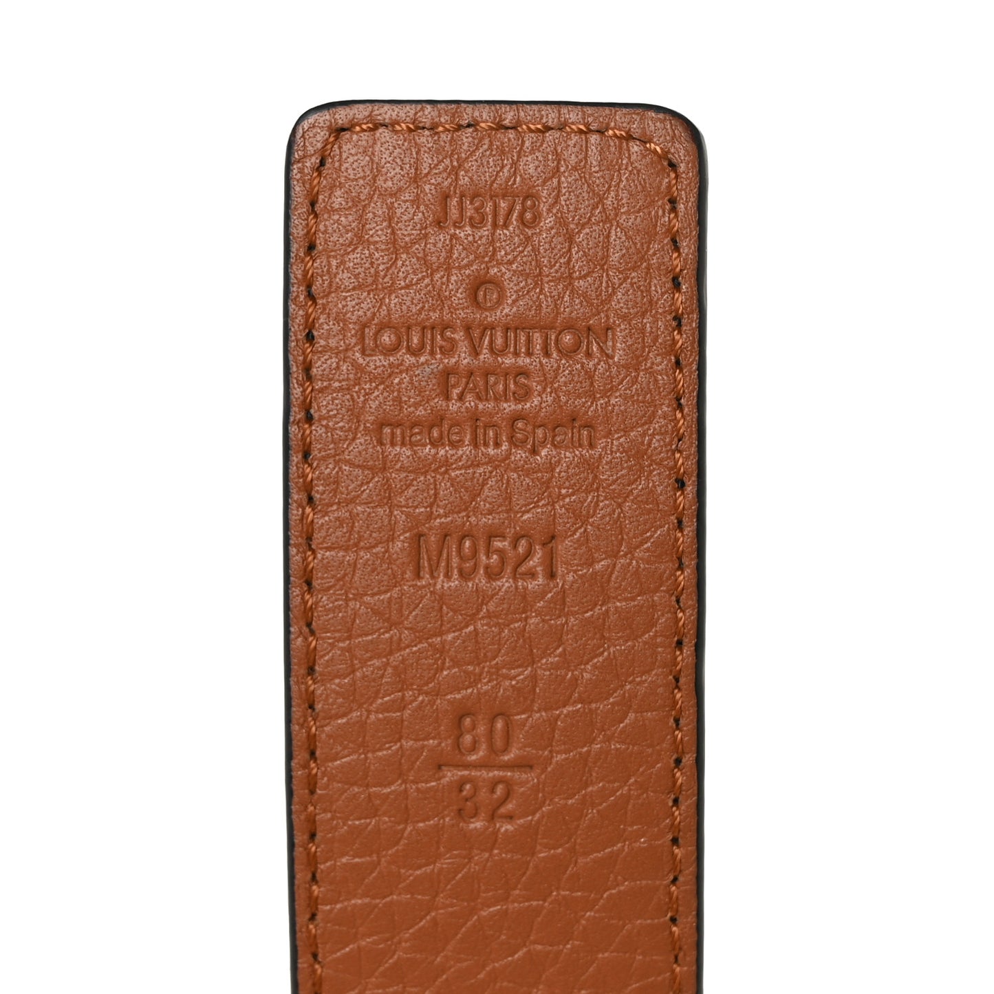 Taurillon Calfskin 40mm LV Initiales Reversible Belt 80 32 Black