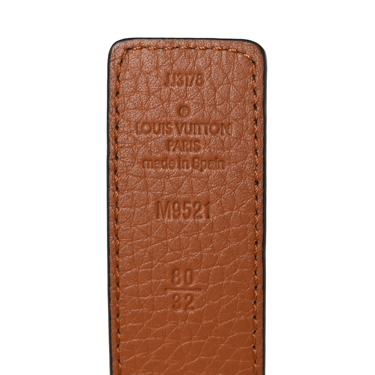 Louis Vuitton Taurillon Calfskin 40mm LV Initiales Reversible Belt 80 32 Black 3 of 4