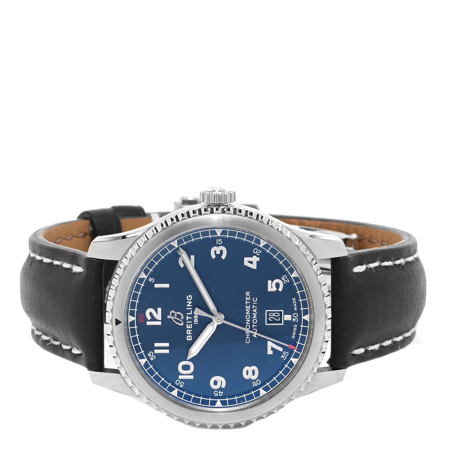 Breitling Stainless Steel Calfskin 41mm Navitimer 8 Chronograph Automatic Watch Blue A17315 2 of 5