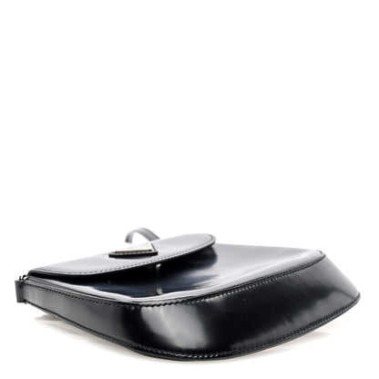 Prada Spazzolato Mini Cleo Flap Adjustable Strap Shoulder Bag Black 4 of 9