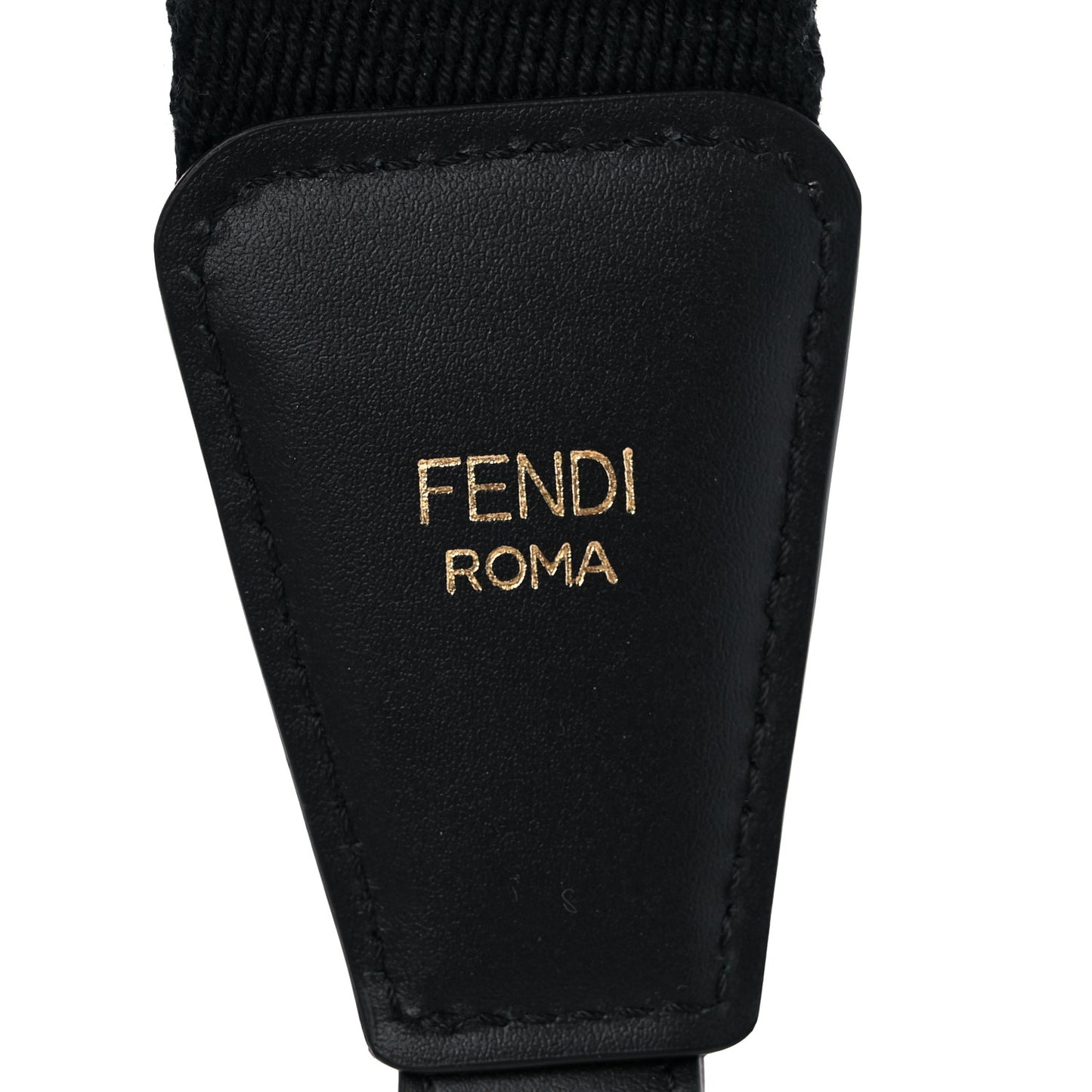 Jacquard Ribbon Vitello King FF Bi-Color Intreccio Adjustable Strap You Black White