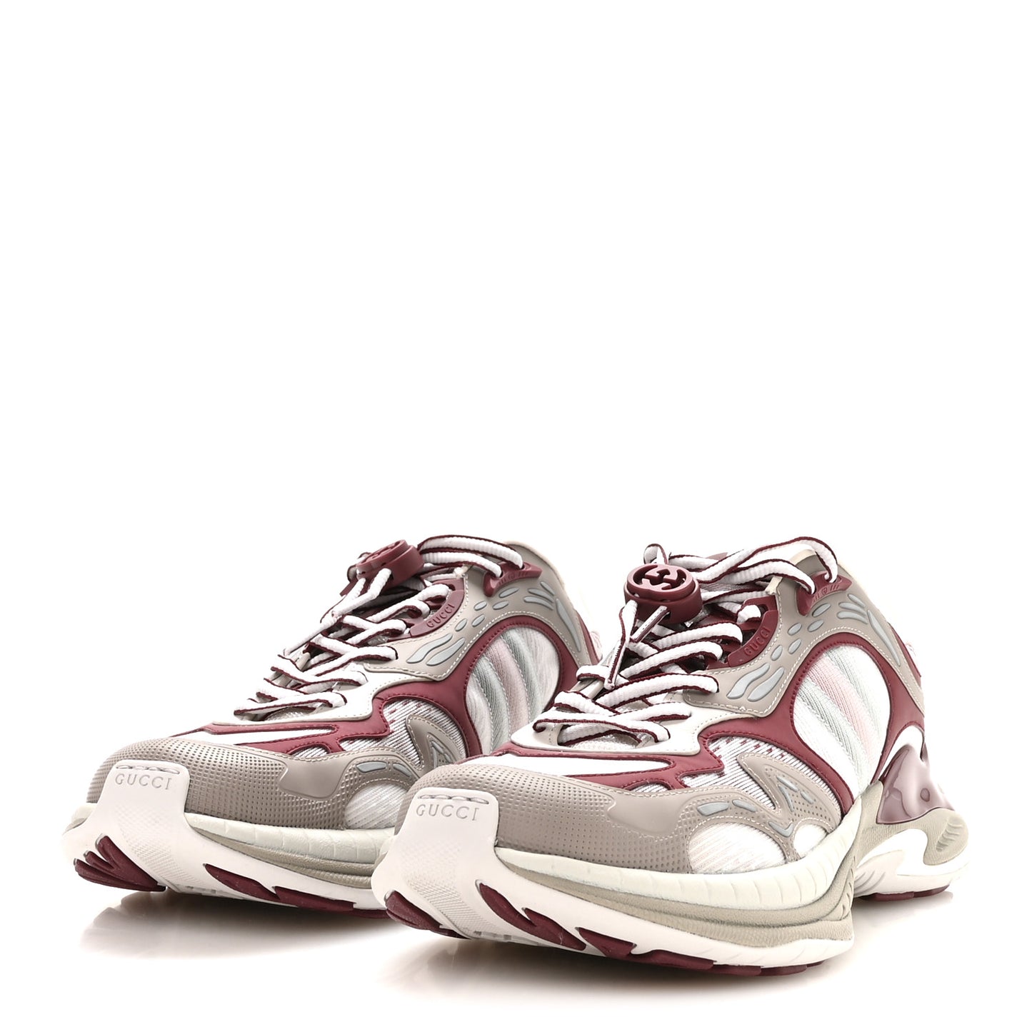 Calfskin Mesh Web Womens 2.0 Sneakers 9 Gray Rosso Ancora