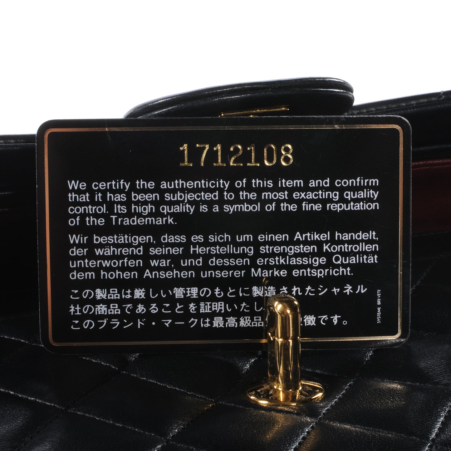 Lambskin Medium Double Flap Black