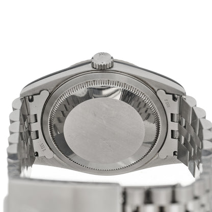 Rolex Stainless Steel 18K White Gold Diamond 36mm Oyster Perpetual Datejust Watch Silver Jubilee 16234 4 of 4