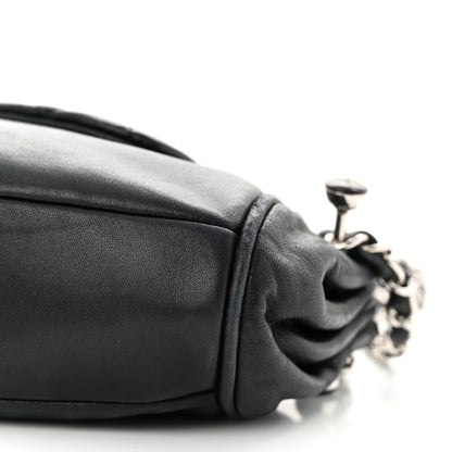 Chanel Lambskin Quilted CC Accordion Shoulder Bag Black 10 of 12