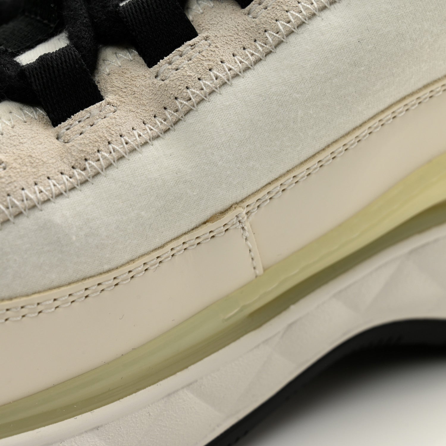 Chanel Velvet Calfskin Mixed Fibers CC Sneakers 38.5 Ivory Black 12 of 13
