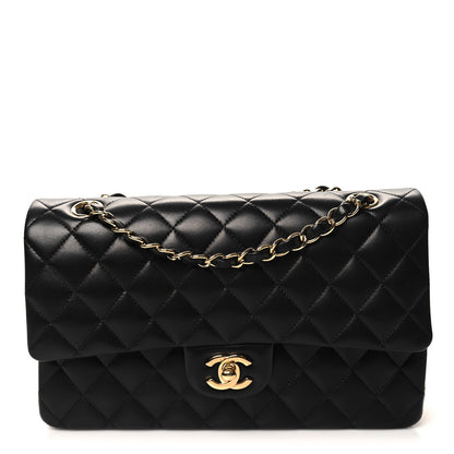 Chanel Lambskin Quilted Medium Double Flap Black 1 of 12