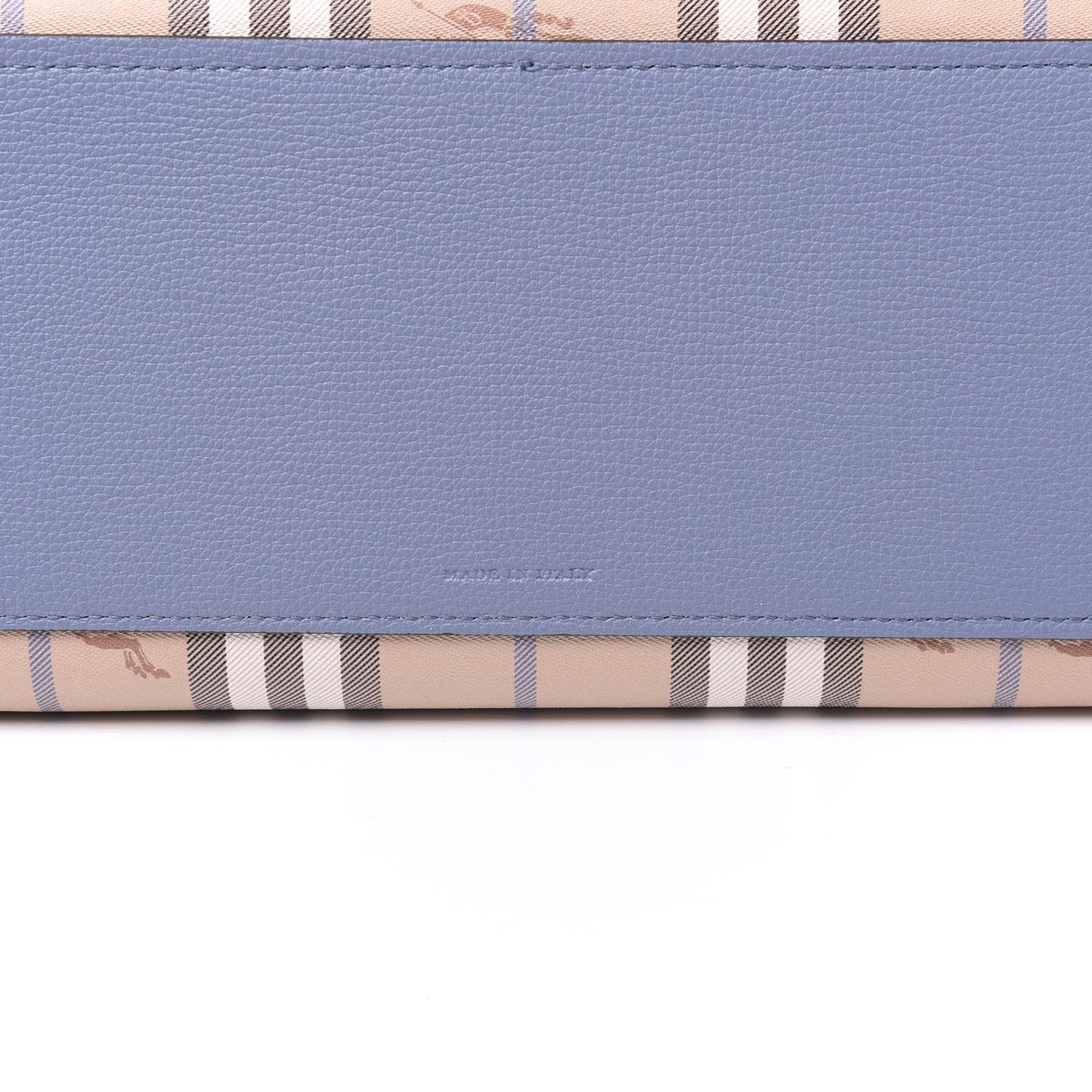 Calfskin Haymarket Check Medium Reversible Tote Slate Blue