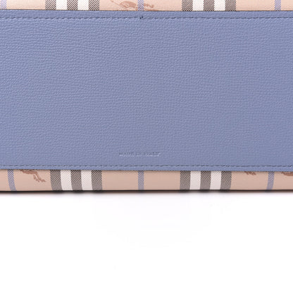 Burberry Calfskin Haymarket Check Medium Reversible Tote Slate Blue 15 of 17