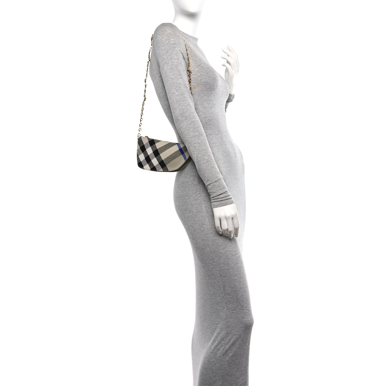 Burberry Jacquard Check Micro Shield Bag Lichen 2 of 10