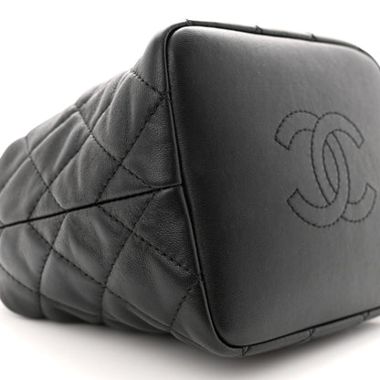Chanel Lambskin Quilted Small Perfect Meeting Hobo Black 9 of 11