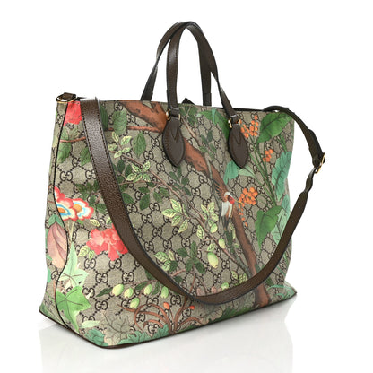 Gucci Soft GG Supreme Monogram Tian Medium Crossbody Tote Beige Multicolor New Acero 3 of 7