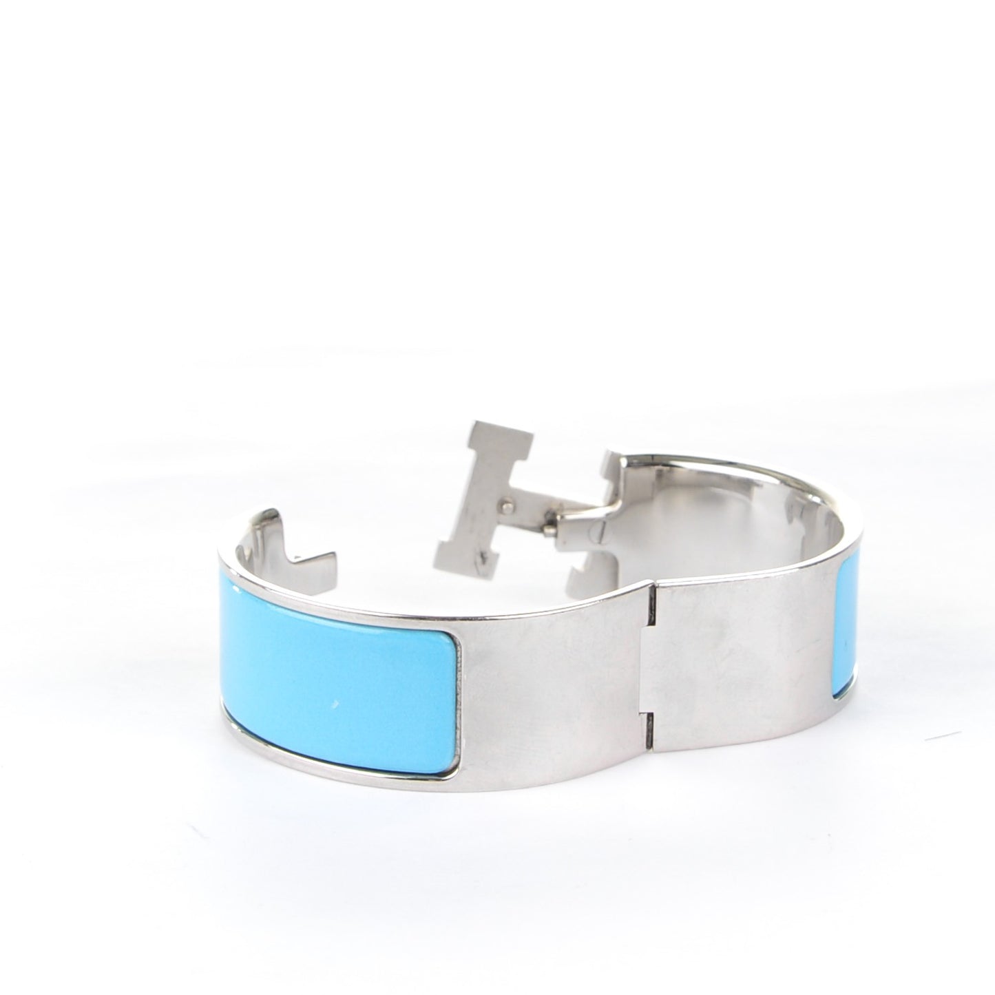 Enamel Clic Clac H Wide Bracelet PM Bleu