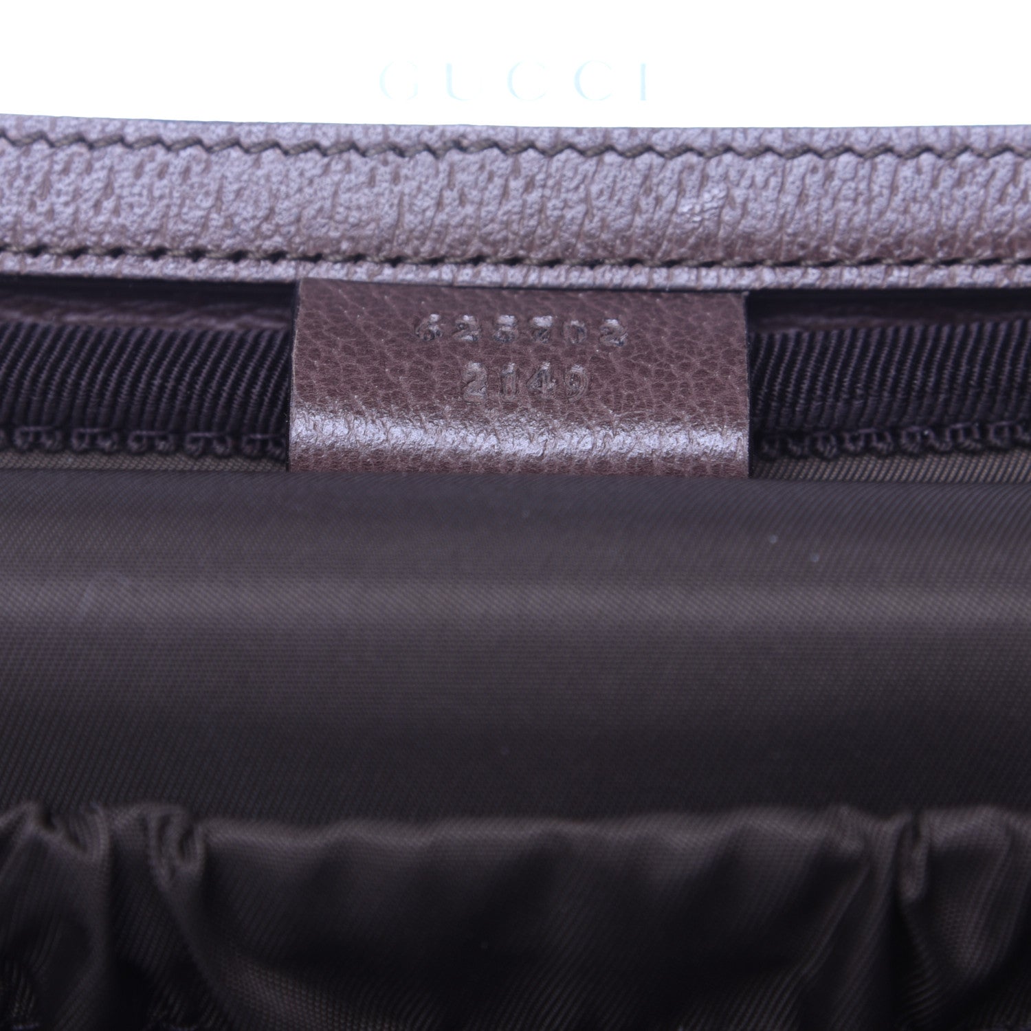Gucci GG Supreme Monogram Textured Calfskin Web Small Ophidia Vanity Cosmetic Case Beige Ebony New Acero 9 of 14