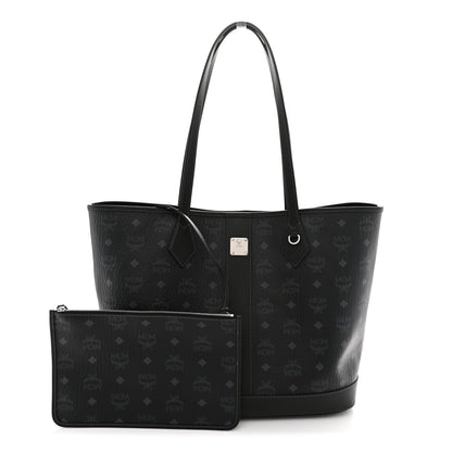 MCM Visetos Medium New Liz Shopper Tote Black 3 of 11
