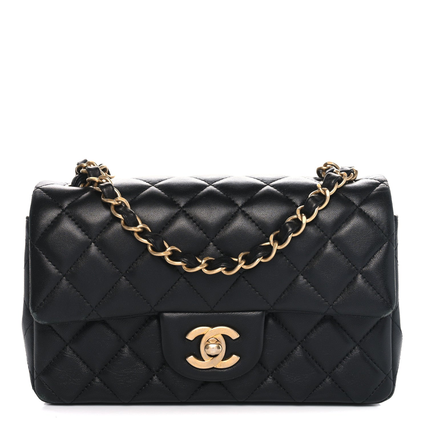 Chanel Lambskin Quilted Mini Rectangular Flap Black 1 of 13