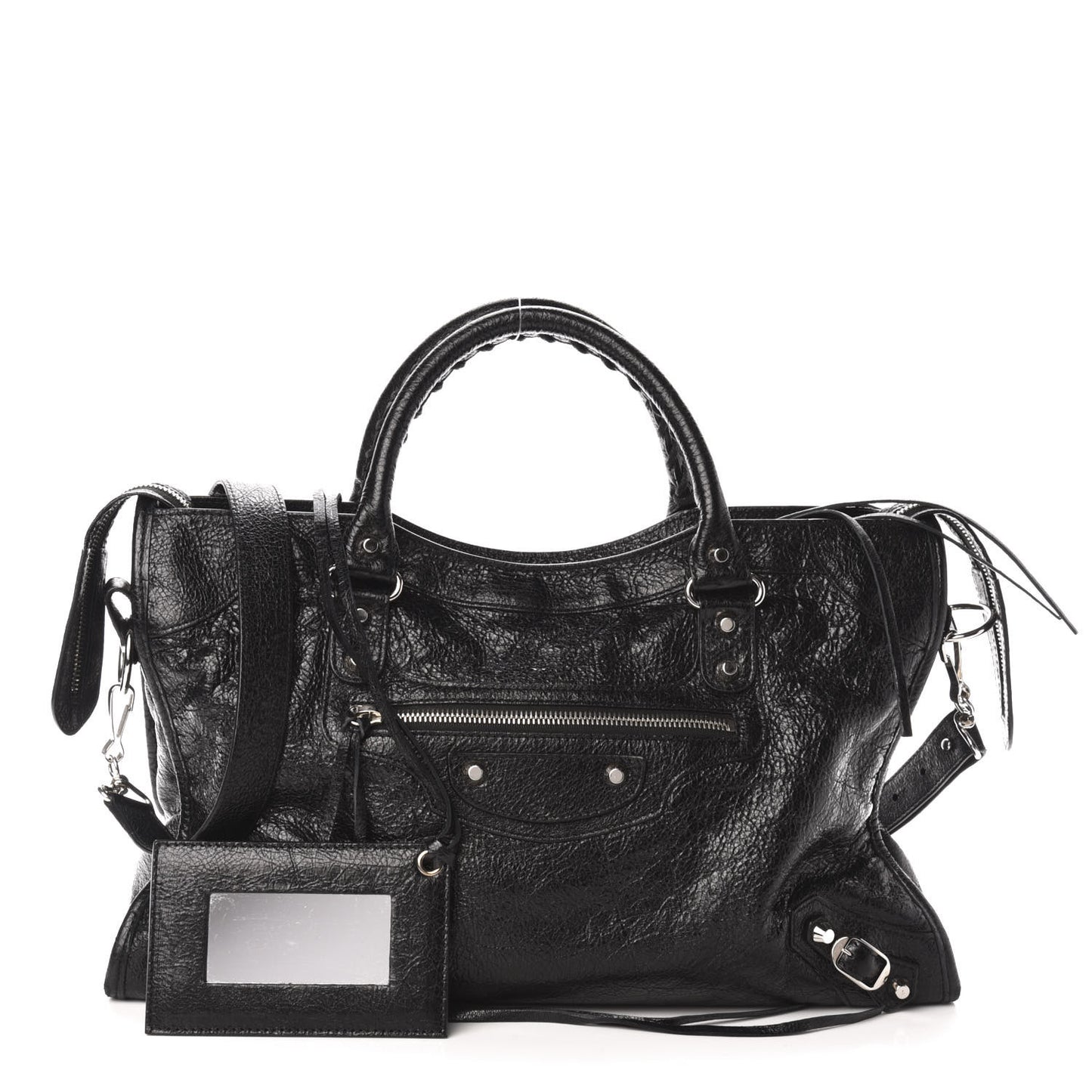 Agneau Classic Silver Hardware City Black