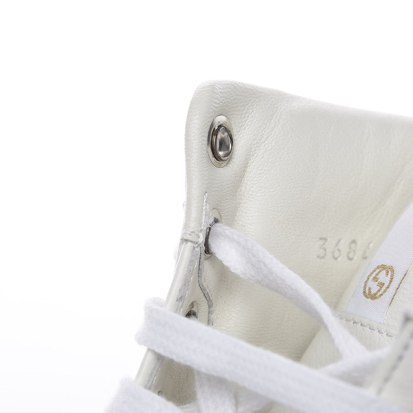 Calfskin Miro Soft Mens Glow Light High Top Sneakers 8.5 White Gold