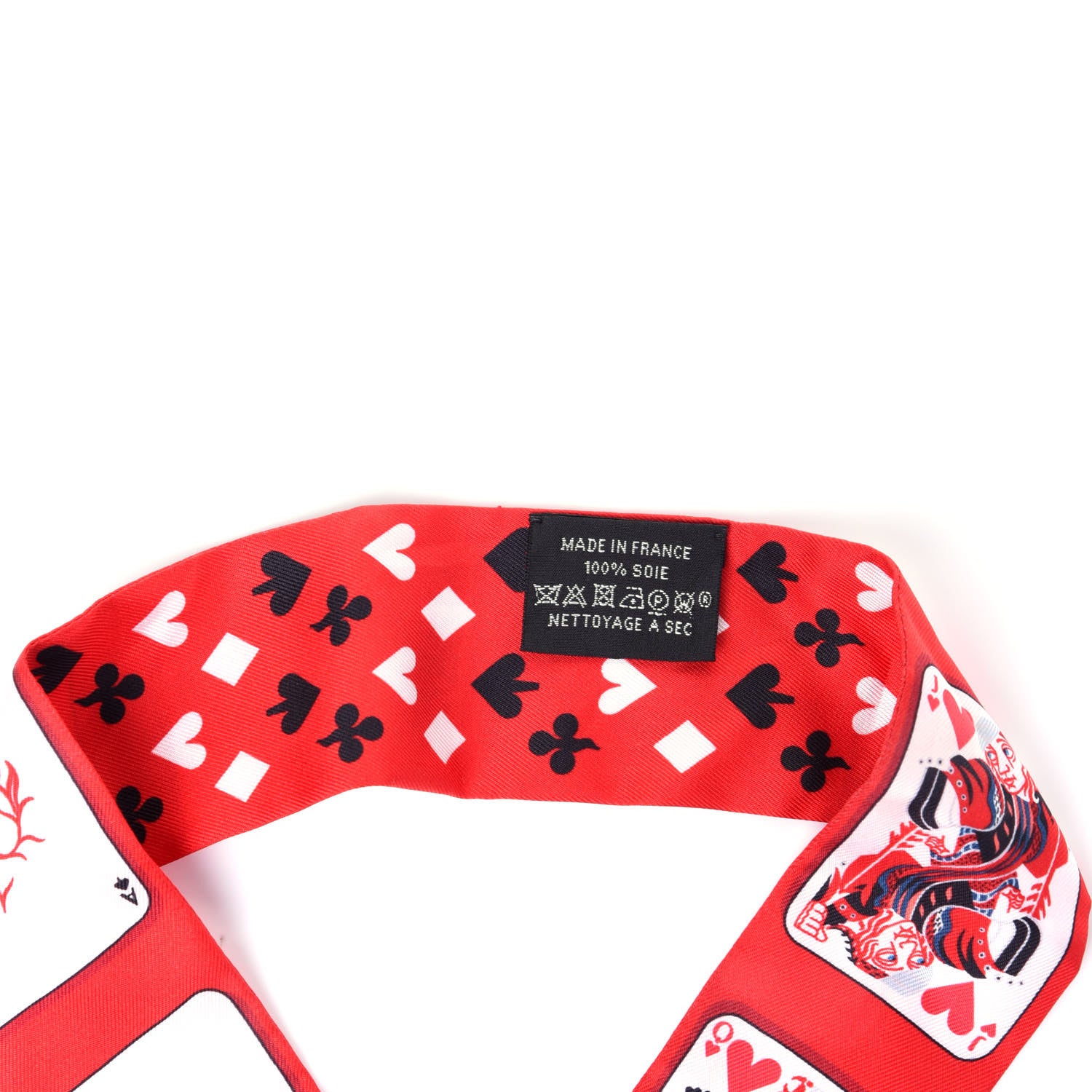 Hermes Silk Jeu de Cartes Twilly Rouge Black Ardoise 3 of 5