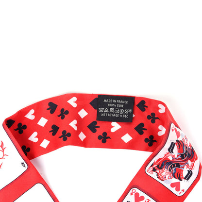 Hermes Silk Jeu de Cartes Twilly Rouge Black Ardoise 3 of 5
