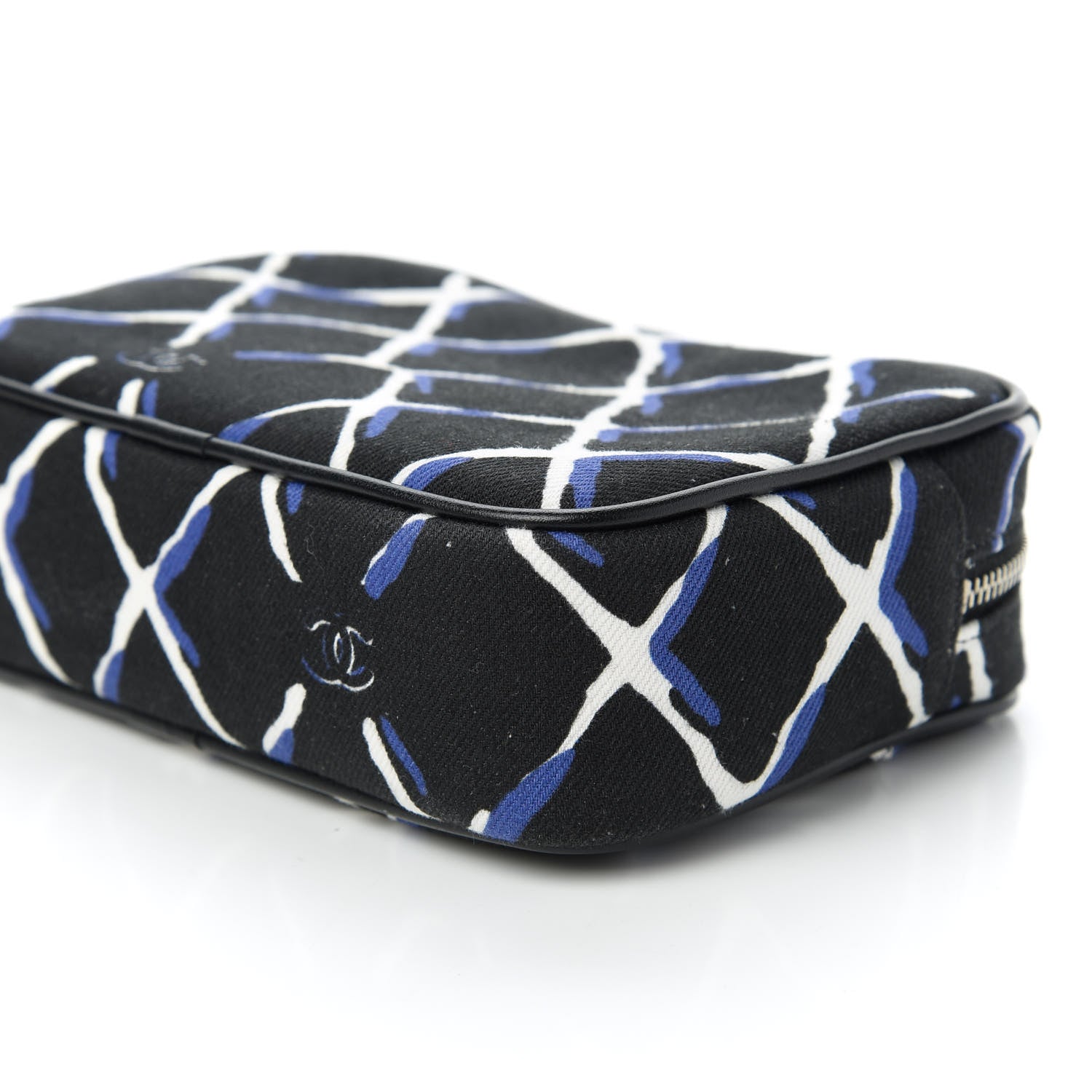 Chanel Canvas Airline Cosmetic Case Blue White 7 of 11