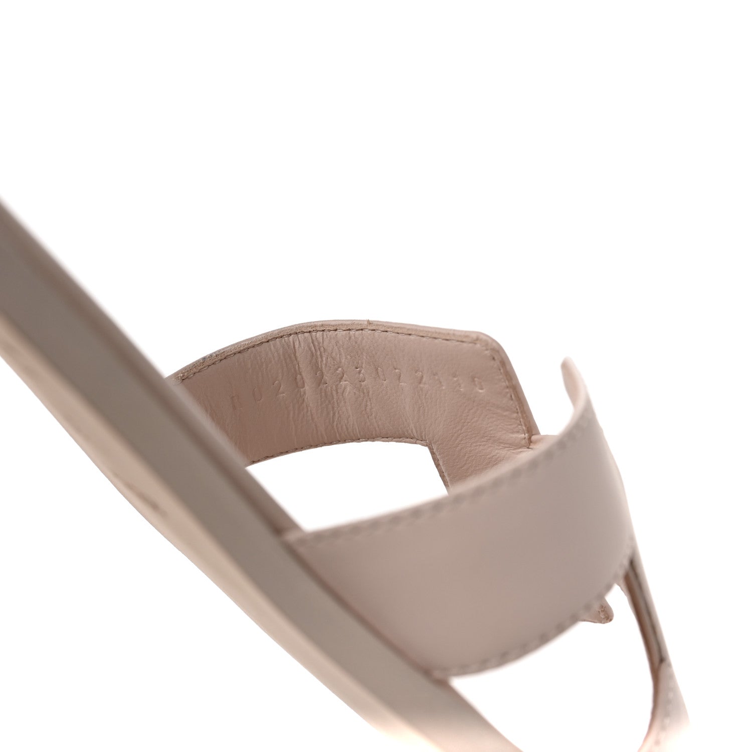 Hermes Box Calfskin Oran Sandals 37.5 Rose Pale 6 of 7