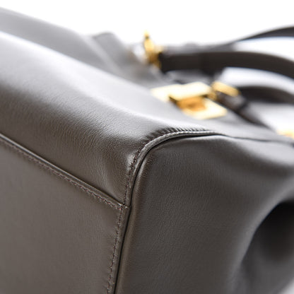 Fendi Nappa Mini Peekaboo Iconic Satchel Carbone 10 of 15