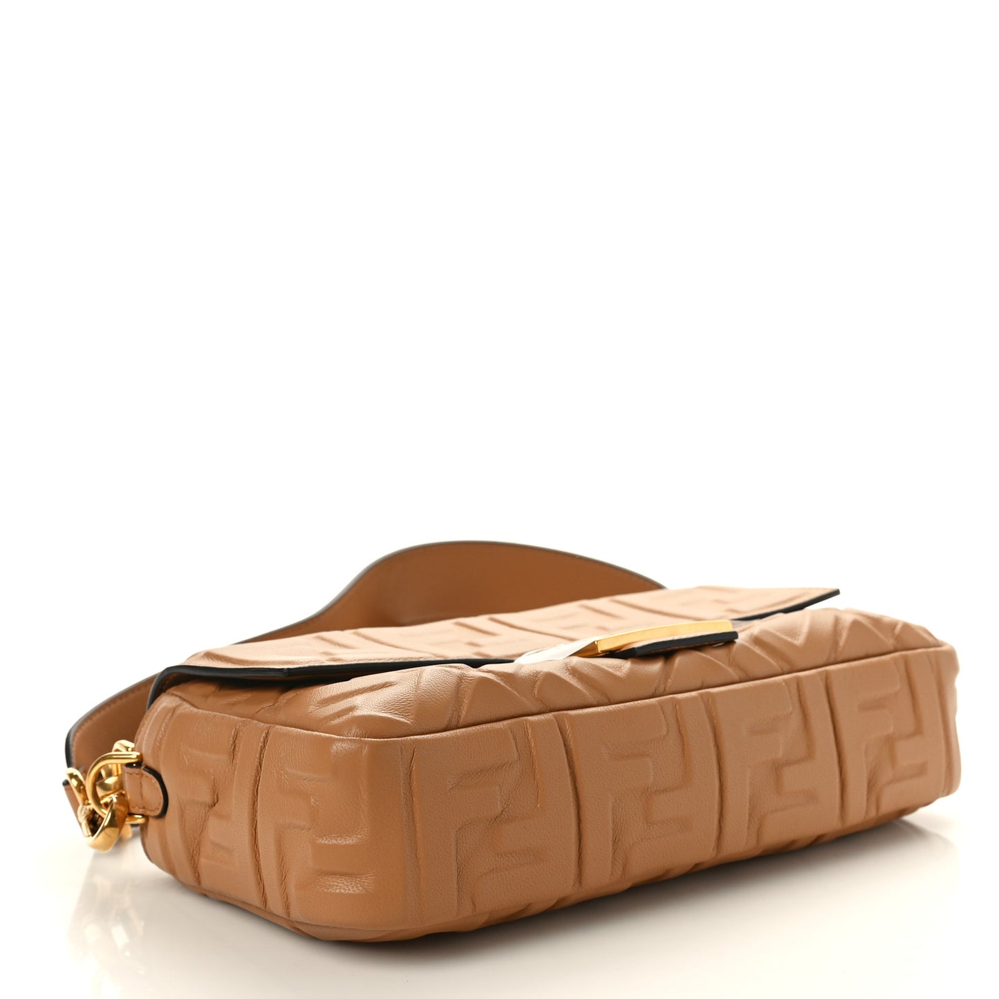 Nappa FF 1974 Embossed Baguette Miele Scuro