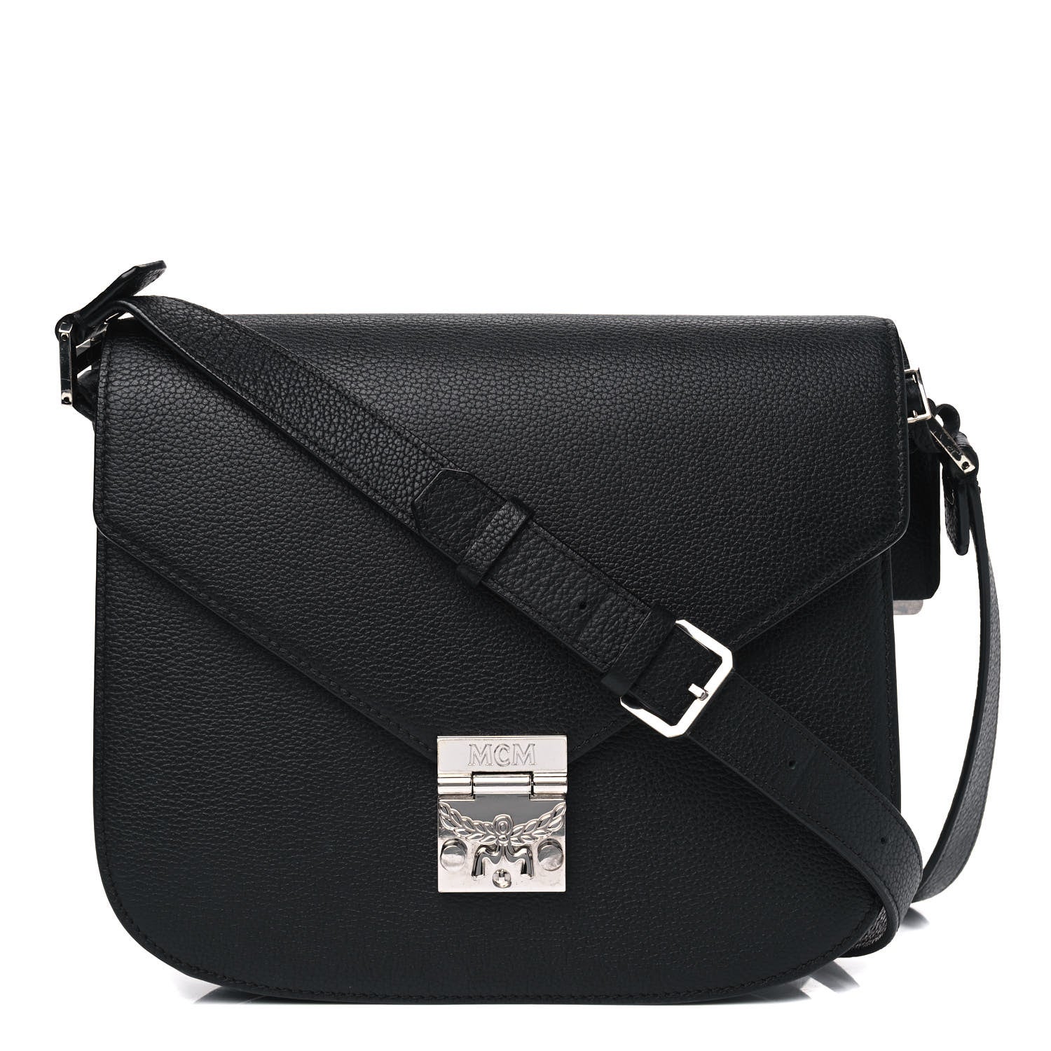 MCM Grained Calfskin Patricia Park Avenue Crossbody Bag Black 1 of 6