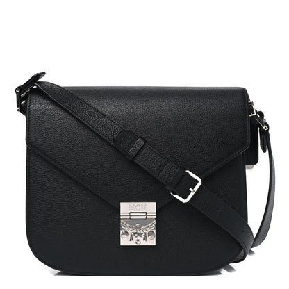 MCM Grained Calfskin Patricia Park Avenue Crossbody Bag Black 1 of 6