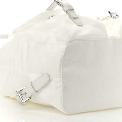 Prada Nylon Vela Saffiano Medium Backpack White 10 of 11