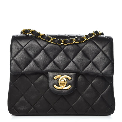 Chanel Lambskin Quilted Mini Square Flap Black 1 of 11