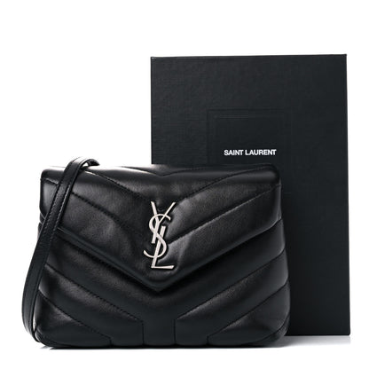 Saint Laurent Calfskin Y Quilted Monogram Toy Loulou Crossbody Bag Black 16 of 16