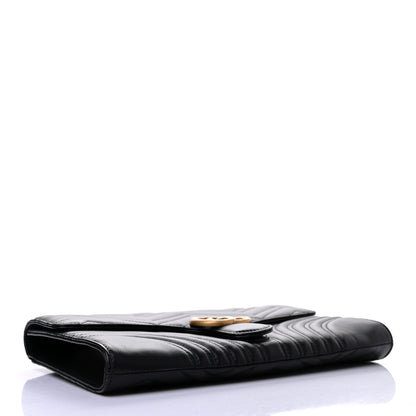 Gucci Calfskin Matelasse GG Marmont Clutch Black 6 of 21