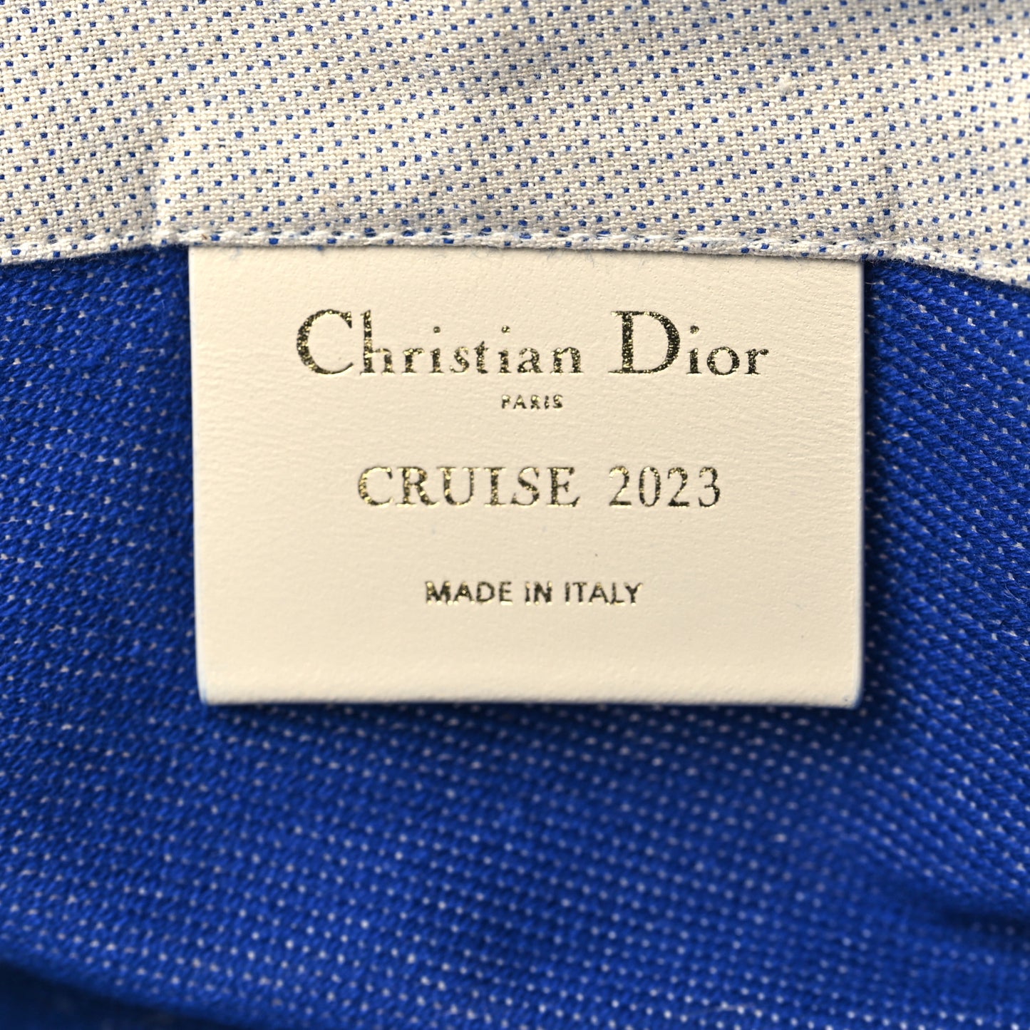 Canvas Print Cruise Tote Ivory Blue