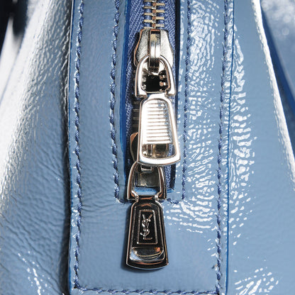 Saint Laurent Patent Calfskin Oversized Muse Grey Blue 8 of 8