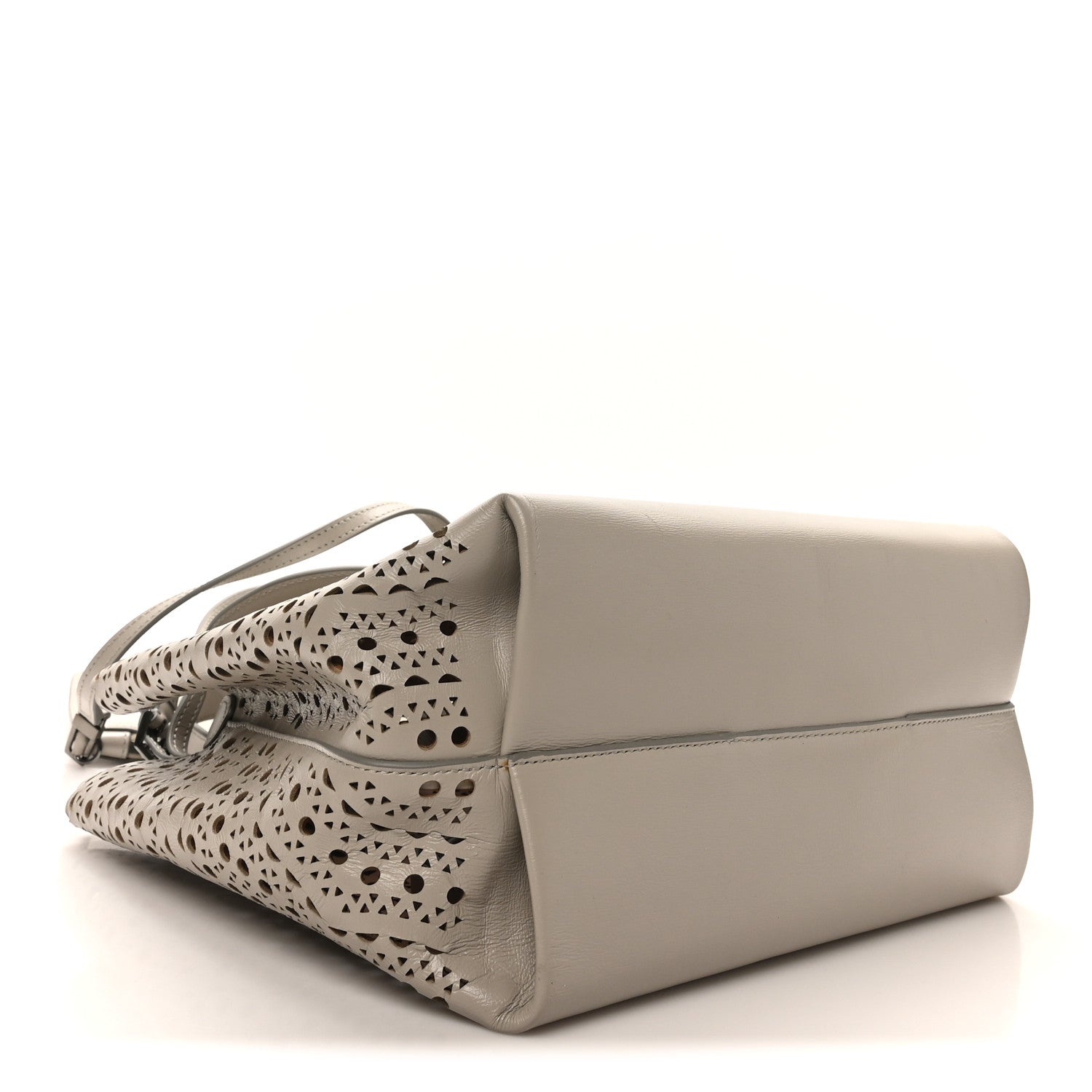 Alaia Lux Calfskin Vienne Wave Mina 25 Bag Perle 5 of 10