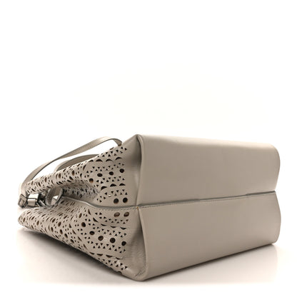 Alaia Lux Calfskin Vienne Wave Mina 25 Bag Perle 5 of 10
