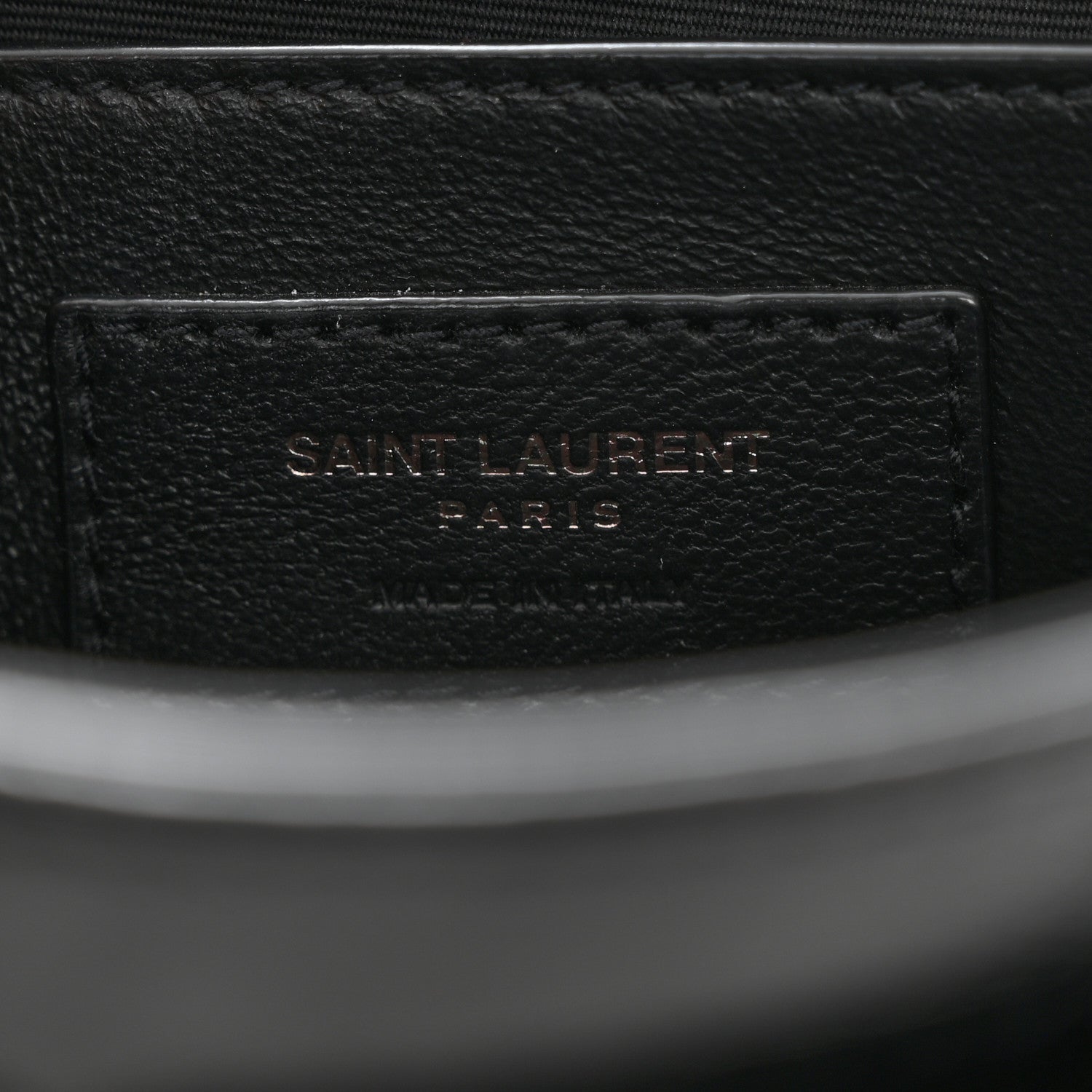 Saint Laurent Crinkled Lambskin Matelasse Monogram Baby Niki Chain Satchel Black 6 of 11