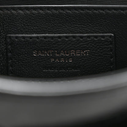 Saint Laurent Crinkled Lambskin Matelasse Monogram Baby Niki Chain Satchel Black 6 of 11