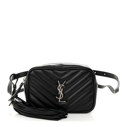 Saint Laurent Calfskin Matelasse Monogram Lou Belt Bag Black 1 of 10