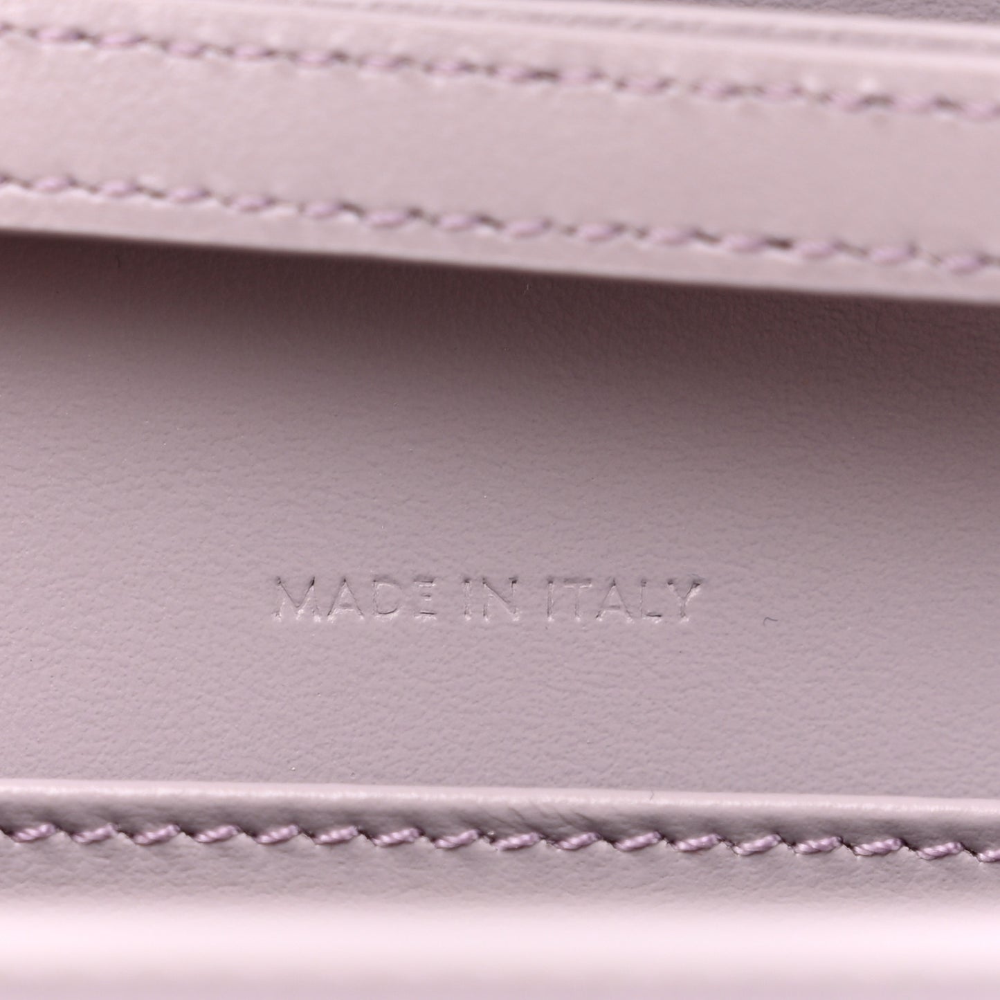 Shiny Calfskin Triomphe Margo Wallet on Chain Light Lavender
