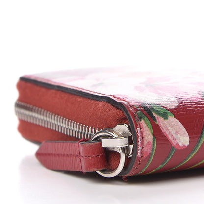 Gucci Shangai Calfskin Blooms Print Zip Around Wallet Romantic Cerise Multicolor 8 of 11