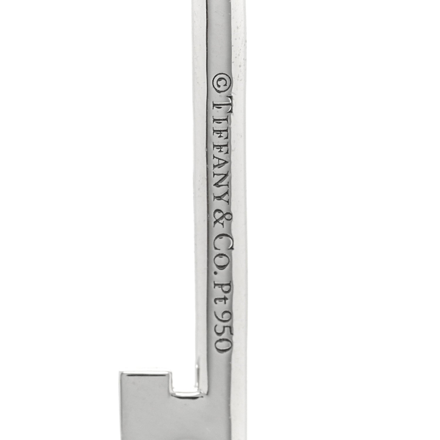 Tiffany Platinum Diamond Medium Woven Key Pendant 3 of 3