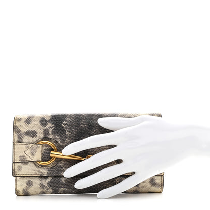 Gucci Calfskin Karung Embossed Horsebit Continental Wallet Multicolor 2 of 9