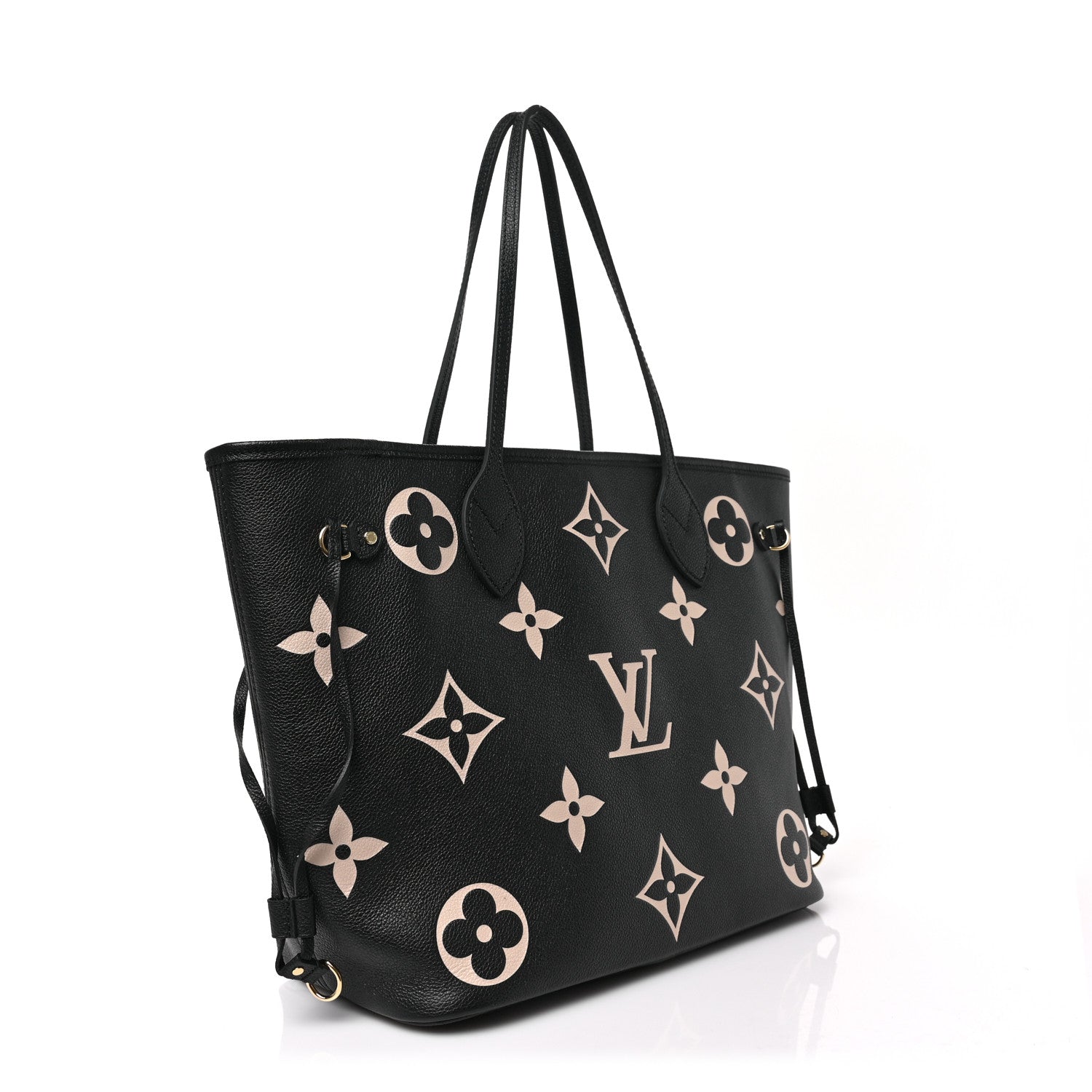 Louis Vuitton Empreinte Monogram Giant Neverfull MM Black Beige 3 of 8