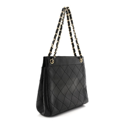 Chanel Lambskin Stitched Small Tote Black 3 of 12