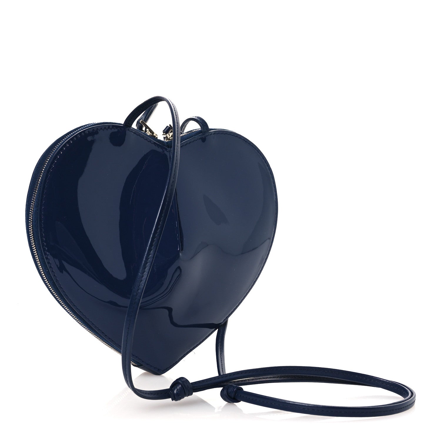 Alaia Patent Calfskin Le Coeur Bag Navy 6 of 34