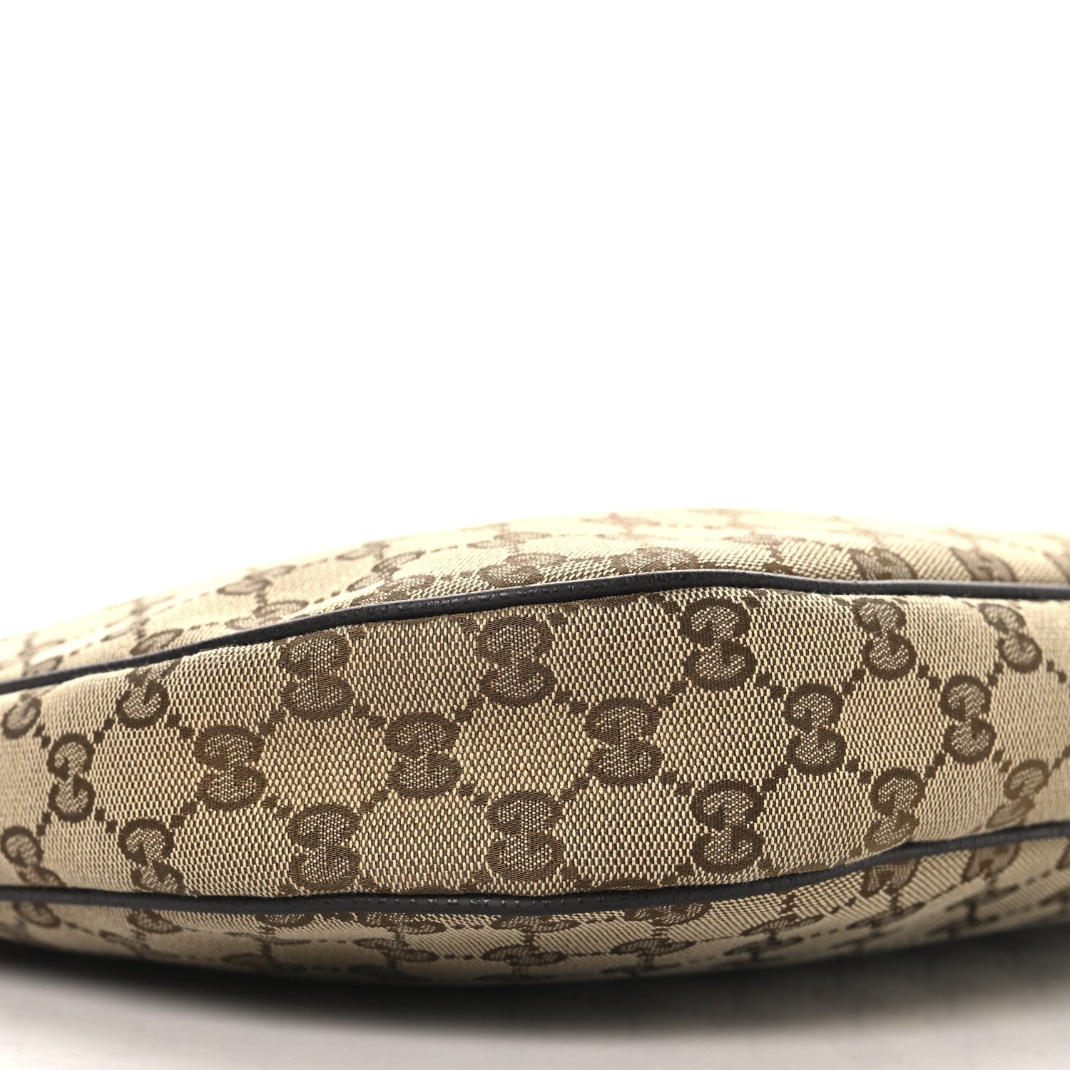 Gucci Monogram Medium Half Moon Hobo Dark Brown 9 of 11