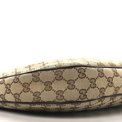 Gucci Monogram Medium Half Moon Hobo Dark Brown 9 of 11